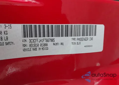2015 Fiat 500C Abarth from USA, damaged, VIN 3C3CFFJH1FT667985